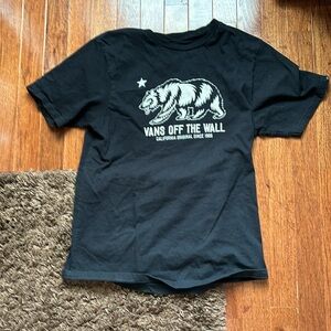 Vans black shirt sleeve t-shirt size boys medium